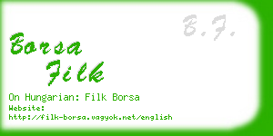 borsa filk business card